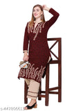 Womens Winter Wear Kurta Palazzo Set Of 2 Pcs