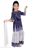 Musklyn Fashion Girls Ethnic Kurta Sarara Sets with Dupatta