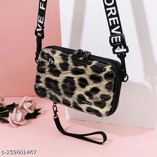 Box Sling Bag Dark Animal Print Designer Tiger Print Forever Young Small Purse Bag Cross Body Bag Box