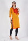 Woolen Kurti_Mustard_Red