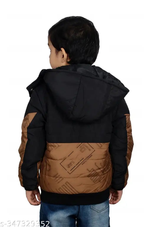 Come In Kids Boys Colorblock Casual Hooded Jacket