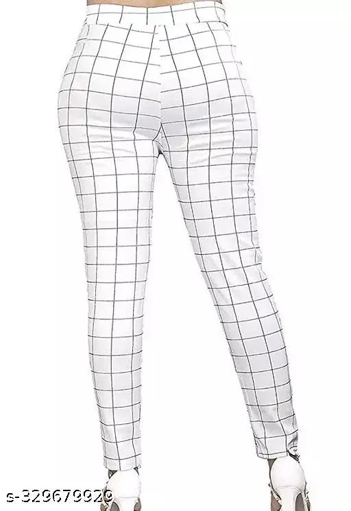 Stylish Checked Jeggings Combo for Woman And Girls