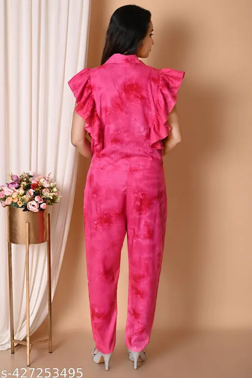 Ravishing and trendy women's ruffle jumpsuit