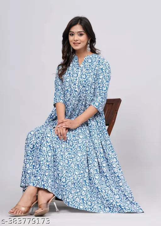 GAITHER ANARKALI PRINTED KURTI | kurti set | sharara set | Fancy Kurti | Stylish kurti | Kurti for Women | Women kurti |