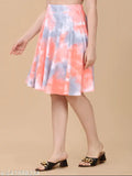 Women Printed Flared Multicolor Skirt