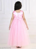 Toy Balloon Kids Baby Pink Embellished Full Length Girls Party Wear Gown Dress