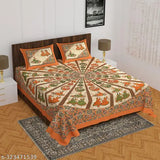 Jaipur Print 100% Cotton Bedsheet With 2 Pillow Cover