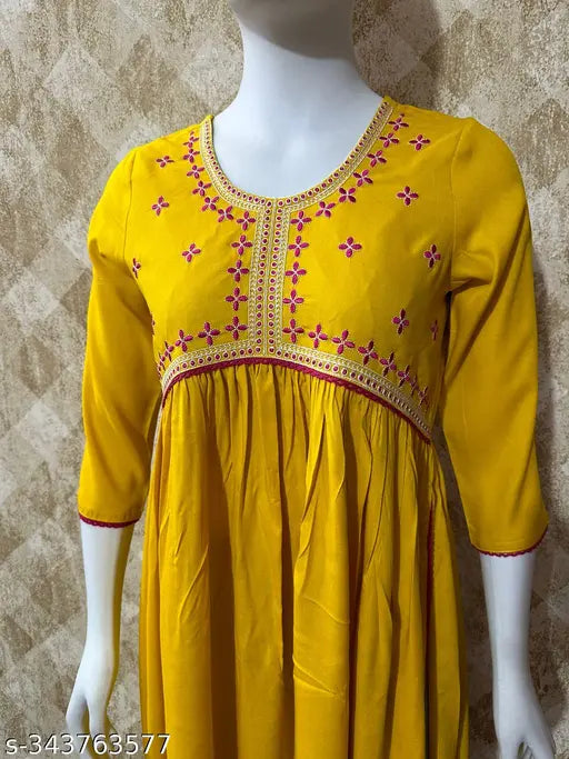 Rayon Aliya Cut Kurti