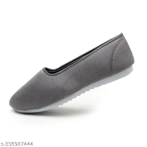 Yuki Grey Comfortable Slip-on Bellies For Women and Girls