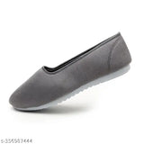 Yuki Grey Comfortable Slip-on Bellies For Women and Girls