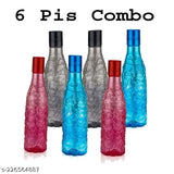 Plastic Fridge Water Bottle Set 6 For | Office Bottle | Gym Bottle | Home | Kitchen | Travel Bottle | Hiking | Treking Bottle Multicolour Set Of 23