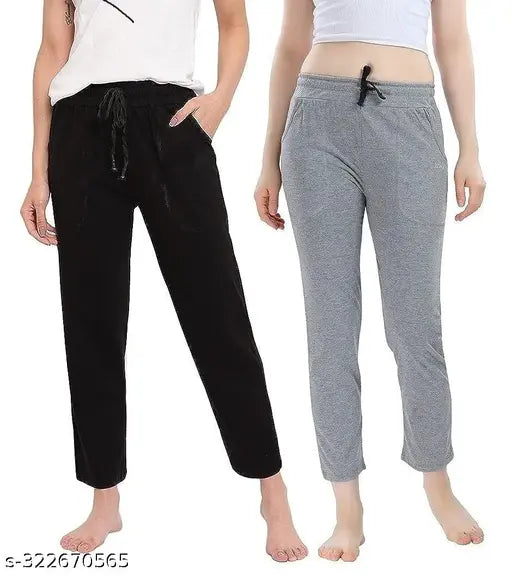 Womens Cotton Solid Pyjama Pant | Pack of 3