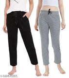 Womens Cotton Solid Pyjama Pant | Pack of 3