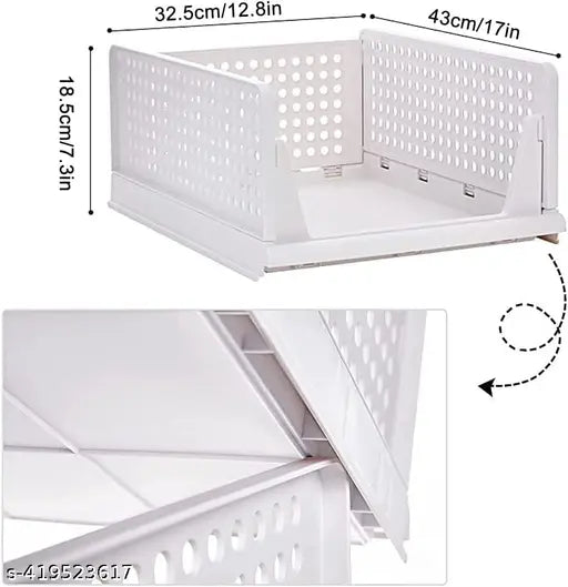 ELIGHTWAY MART 4 PCS white storage Organizer for makeup, cosmetic, kitchen accessories, Bathroom accessories, cloth