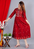 Kurtis, Anarkali Kurtis, Dress for Women ( Red, Orange, Green, Yellow, Blue, Black, Gray )