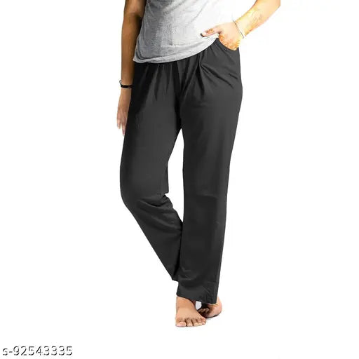 Ruby Soft Women's Cotton Lounge Wear Plain Pyjama with Two Side Pocket Size Stretchable XXXL (34to 36)