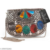 PARATO Silver woman metal bag / clutch / sling bag / party bag