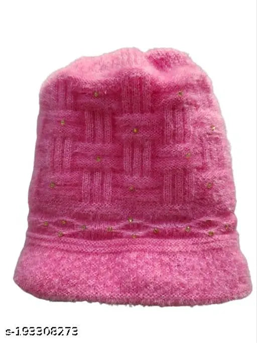 Hat Warm Winter Hat Soft Knit Hat Chunky Knit Cap Lined with Fur Inside for Winter Relaxed Design for Girls & women