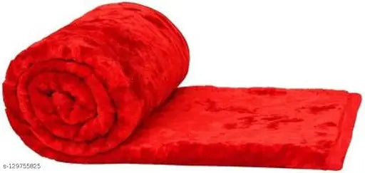 RED Trendy Blanket Floral Embossed Super Soft Heavy Double Bed Mink Blanket for Winter