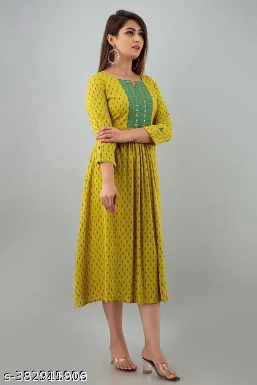 New Embroidery With printed High Demand anarkali kurti