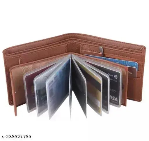 WALLETIN Attractive Men Brown Two Fold Faux Leather Wallets