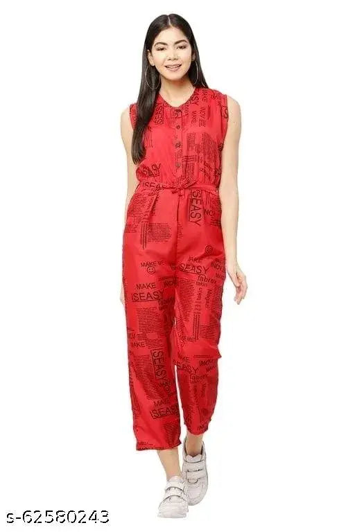 J & J Paper Print Jumpsuit