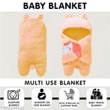 OYO BABY Unicorn Hooded Baby Blanket -Pack of 1 ( Peach) | All Season Best for Mild Winter| 0-6 Months | Sleeping Bag for Baby, Blanket For Babies