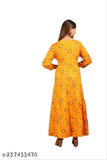 Trendy Embroidered Tiered Gown for Women