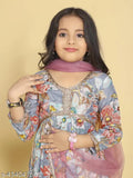 girls fancy kurta set with dupatta