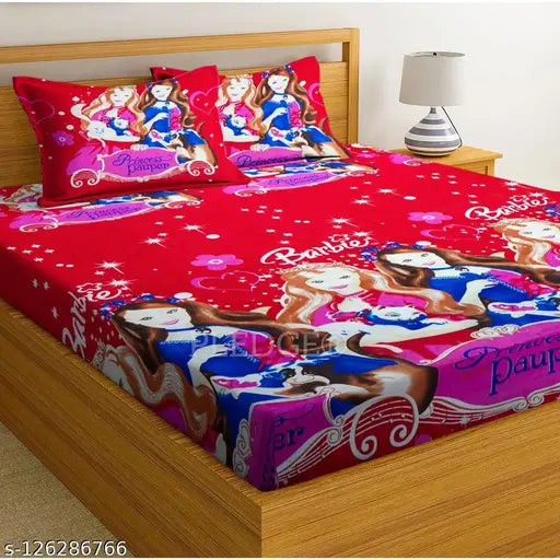 PLEDGE CREATIONS 3D KING SIZE KIDS COMBO PACK OF 2 BEDSHEET FOR DOUBLE BED WITH 4 PILLOW COVERS