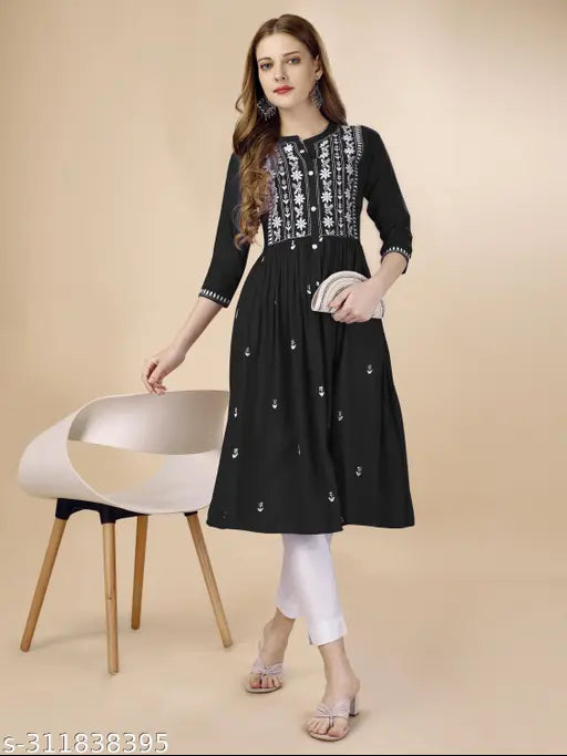 Women Poly Rayon Kurtis