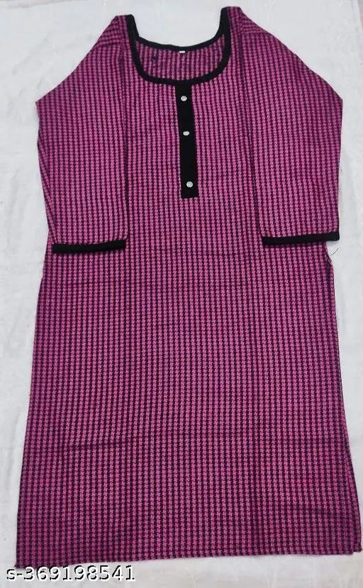 Wool check kutis for women