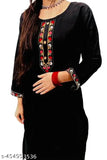 Black Winter Woolen Best Kurti For Women And Girls,