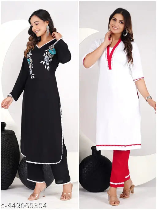 NIBHERIYA STYLISH PRINTRD STRAIGHT KURTIS COMBO FOR WOMEN