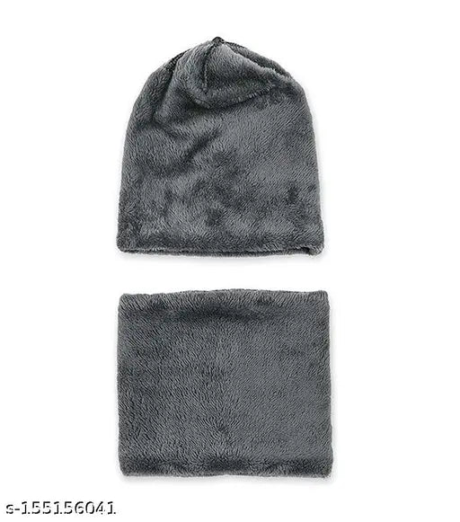 QUEERY Woolen Cap, Woolen Neck Warmer, Cotton Gloves Combo Pack