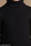 WOOLEN BlACK KIDS SWEATER/HIGHNECK/TURTLE NECK/SKIVI FOR GIRLS AND BOYS