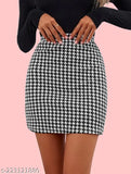 Dream Beauty Fashion Women's Printed Pencil Black Skirts