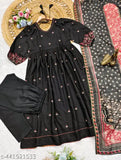 gown with dupatta and plazoo set