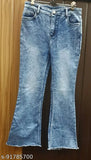 Acid wash blue bell bottom Jeans