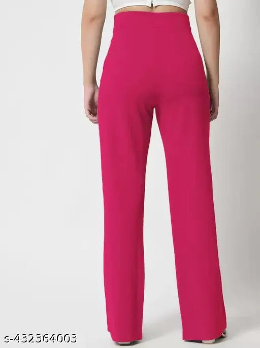 Trendy high-rise bell-bottom With good quality matarial trousers for girls and women combo of 4