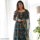 Designer printed Gown With Dupatta