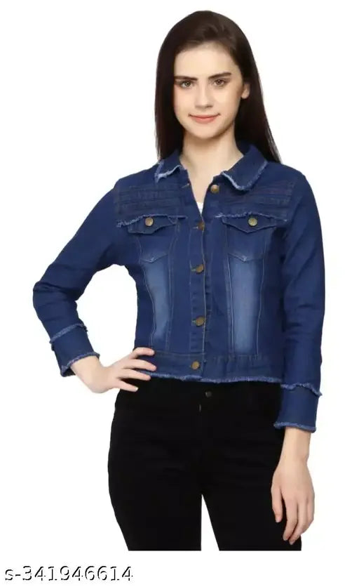 TRENDY CLASSIC GRACEFUL WOMEN JACKET/WAIST COAT FOR WOMEN AND GIRLS (DARK BLUE)