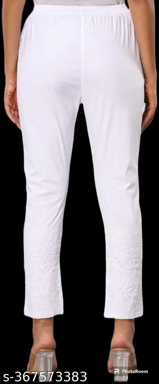 Chikankari special big cotton pant for women Trousers & Pants