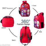 Kids Casual Print Padded Shoulder Strap Polyester School Bag (Pink)| Bag For Kids | School Bag | Polyester Bag | Polyester School Bag | College Bag | Office Bag |Travel Bag | Backpack | Backpack For College|