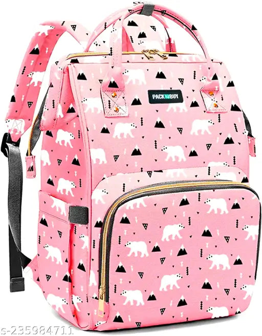 Printed Premium Diaper Backpack for Waterproof Nappy Bag Rucksack Maternity Backpack Bag pinkUnicorn Diaper Bag