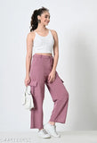 Trendy Cotton Blend 4 Pockets Cargo Pant for Women and Girls