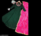 Beutiful green bandhni dupatta