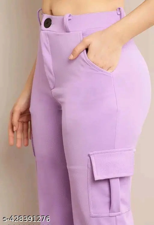 MJ FASHION LAVENDER AND BLACK COLOUR PANT