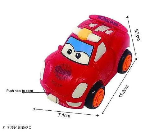 Mini Cartoon Car for Kids, Pull Back Racing Car, Convert from Car to Robot, Friction Car Powered