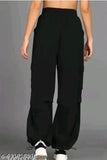 Dream Beauty Fashion Women's Solid Bell Bottoms Black Trousers & Pants`